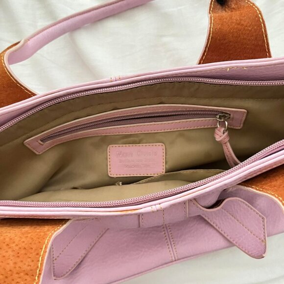 Vintage Deadstock Non Dude Pink Leather Coquette Bow Shoulder Purse Bag - Picture 5 of 6